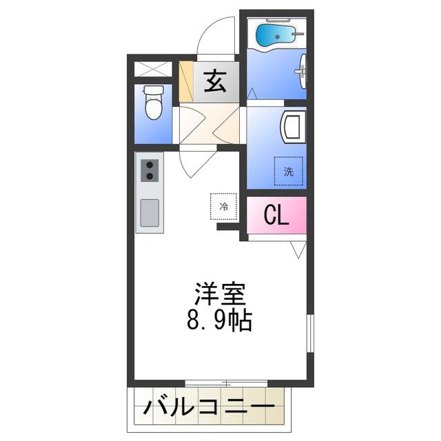 メゾンピエレ(1K/1階)の間取り写真