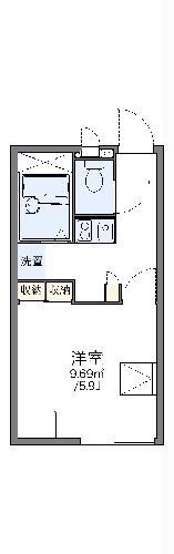 レオパレスJUNA鵠沼(1K/2階)の間取り写真