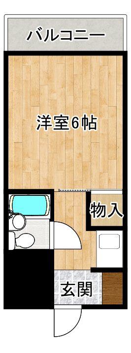 クリーンハイツ(ワンルーム/1階)の間取り写真
