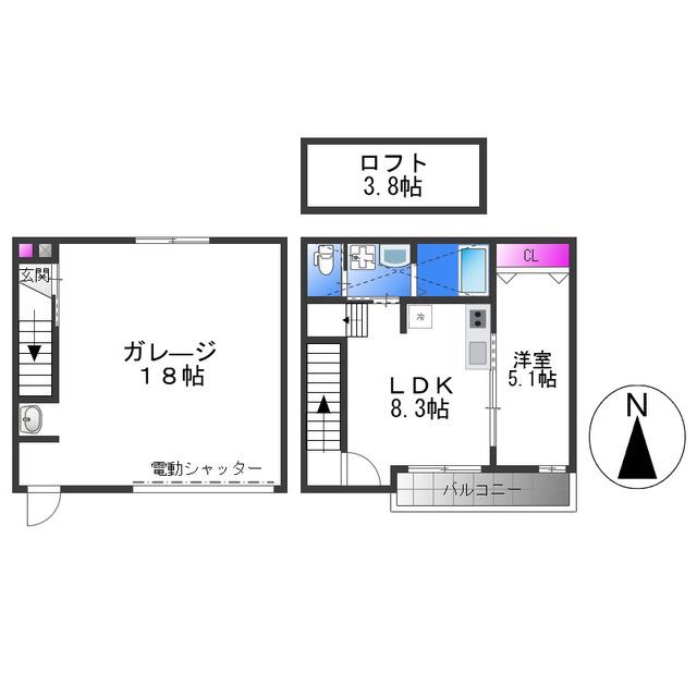 VIDA FELIZ TAKAIDA(1LDK/1階)の間取り写真