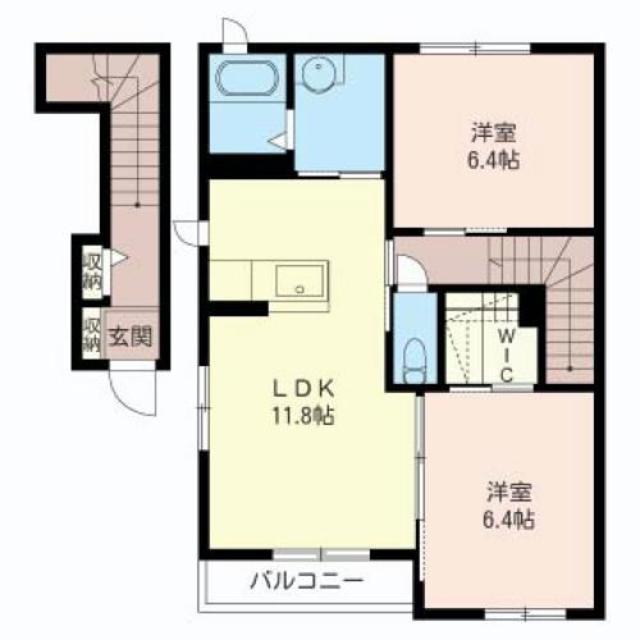 アゴラコート(2LDK/2階)の間取り写真