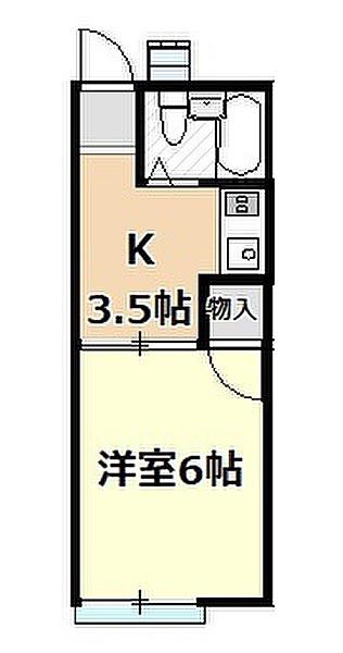 BCASA鶴ヶ島RE-BORN(1K/1階)の間取り写真