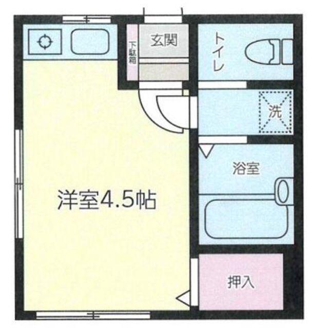 ブラウンハイツ(ワンルーム/1階)の間取り写真