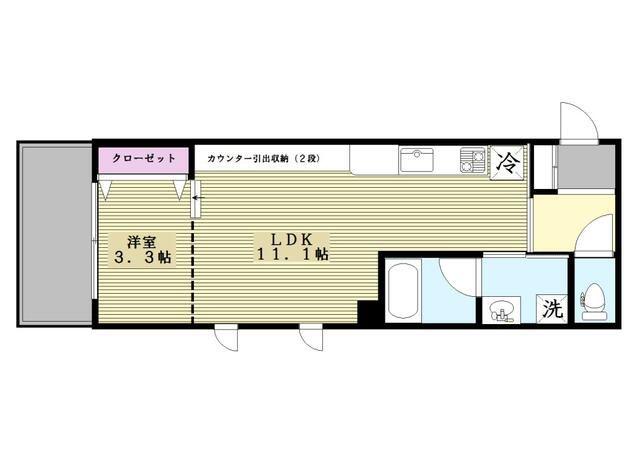 TO-BE-N(1LDK/2階)の間取り写真