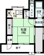 柿沼コーポ(1SK/2階)の間取り写真