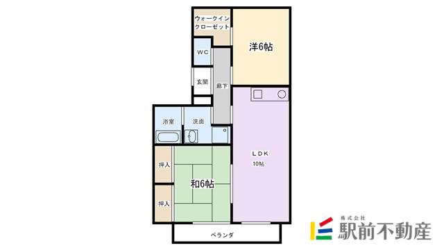OKA東櫛原(2LDK/1階)の間取り写真