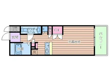 エスリード御堂筋梅田(ワンルーム/3階)の間取り写真
