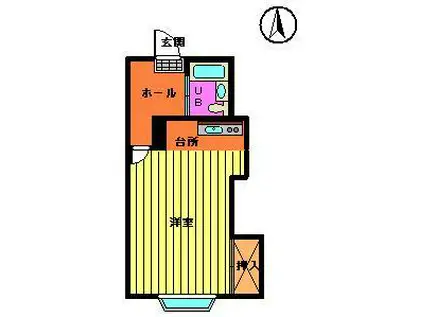 ベルメゾンおおぜき(ワンルーム/4階)の間取り写真