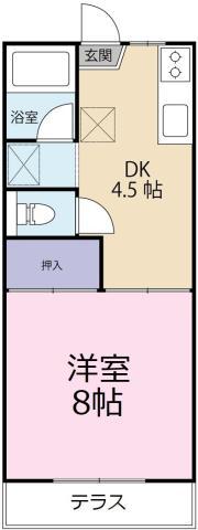 ポートハウスコオリ(1DK/1階)の間取り写真