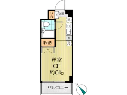 西早稲田M.O.ハウス(ワンルーム/3階)の間取り写真