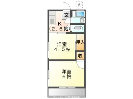 こよしコーポ(2K/2階)の間取り写真