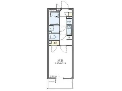 ジオイド(1K/3階)の間取り写真