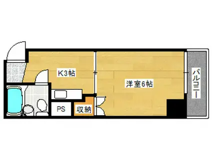 FORウエスト宇品(ワンルーム/1階)の間取り写真