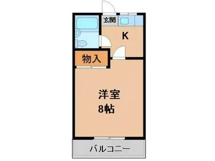 レモンハウス(1K/1階)の間取り写真