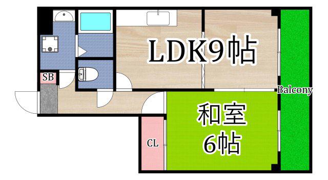 Mプラザ城東五番館(1LDK/3階)の間取り写真