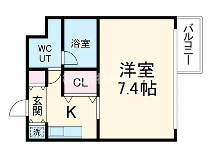 GROOVE城東(1K/5階)の間取り写真