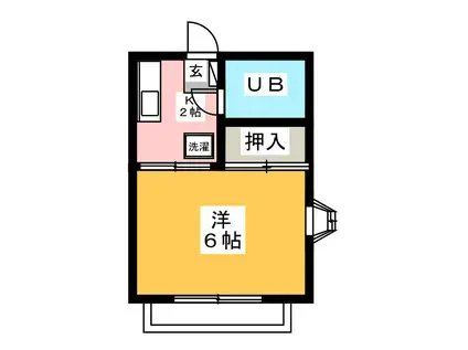 コートビレッジ(1K/1階)の間取り写真