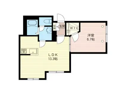 MAISON BRUGES(1LDK/1階)の間取り写真