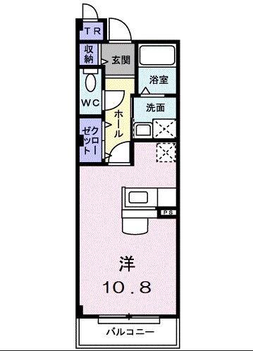トゥリパーノ(ワンルーム/3階)の間取り写真