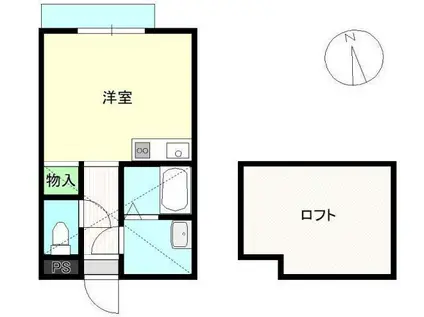 ベルフラワーII(ワンルーム/1階)の間取り写真
