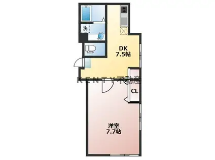 ASSORTBOX(1DK/3階)の間取り写真