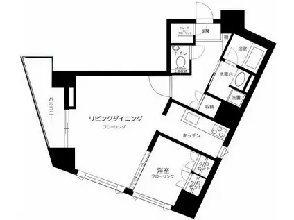 DELCCS白山(1LDK/10階)の間取り写真
