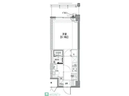 S-RESIDENCE松戸BENE(1K/1階)の間取り写真