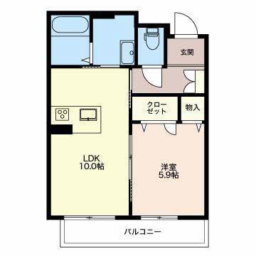 マストタウン上所(1LDK/3階)の間取り写真