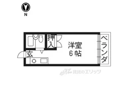 ハイツ松本(ワンルーム/1階)の間取り写真