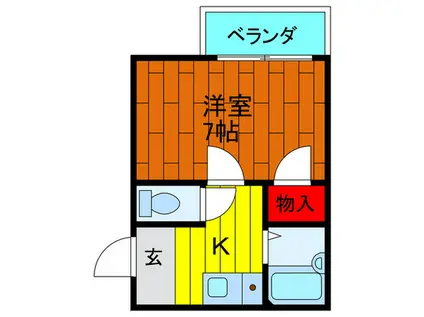 グリーンハイツHIRAOKA(1K/2階)の間取り写真