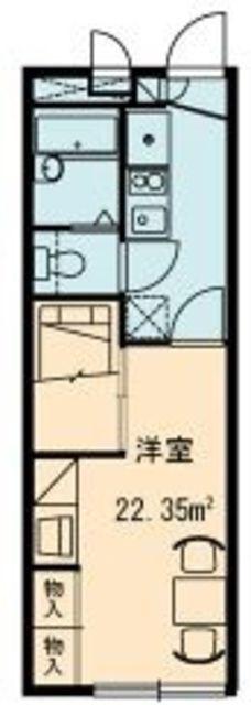 レオパレスエーデルワイス(1K/2階)の間取り写真