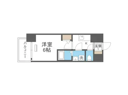 エスリード難波AGREA(1K/3階)の間取り写真