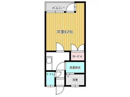 ルフォンT武(1K/1階)の間取り写真