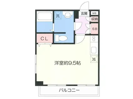 セントパレス西片(ワンルーム/1階)の間取り写真