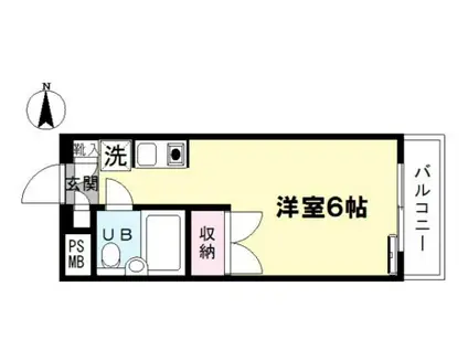 セザール下井草(ワンルーム/4階)の間取り写真