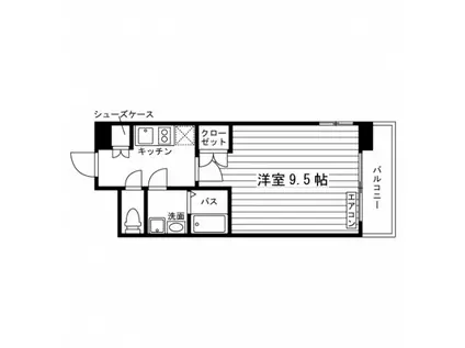 アヴァンツァーレ京都(ワンルーム/2階)の間取り写真