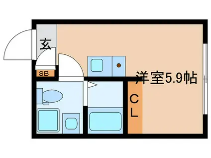CONTEL東十条(ワンルーム/5階)の間取り写真