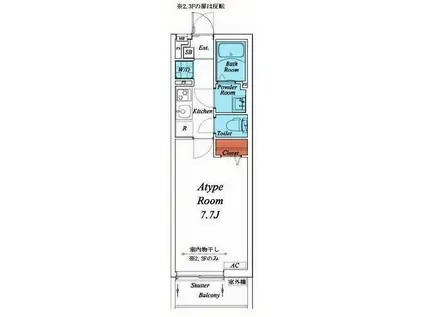 リブリ・ANGEL大和V(1K/2階)の間取り写真