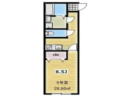 アンビション稲城(1K/3階)の間取り写真