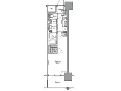 ザ・パークハビオ堂島(1K/14階)の間取り写真
