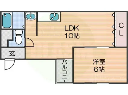 ハウス大幸(1LDK/3階)の間取り写真