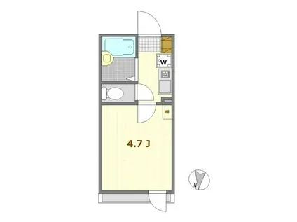 ノーザンロード扇大橋(1K/2階)の間取り写真
