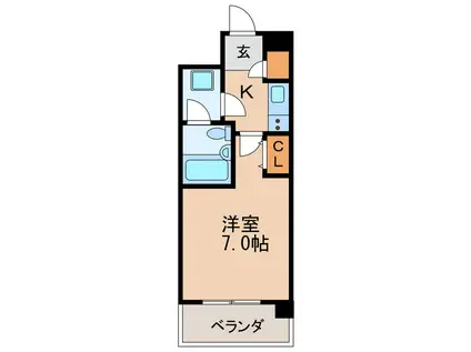 ライオンズマンション泉第2(1K/4階)の間取り写真