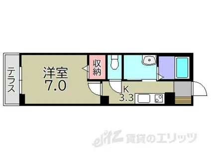 アーバンプロムナードIII(1K/1階)の間取り写真