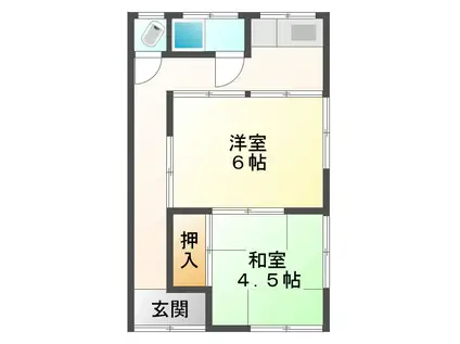 メイコウカルチャー(2DK/2階)の間取り写真