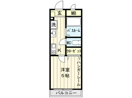 パークタウン(1K/3階)の間取り写真