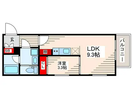 ジェイステージ西葛西(1LDK/3階)の間取り写真