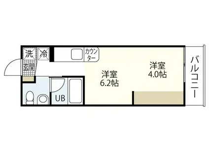 リヴィエール戸坂II(ワンルーム/3階)の間取り写真