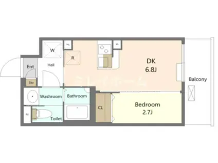 エスグランデ大森(1DK/1階)の間取り写真