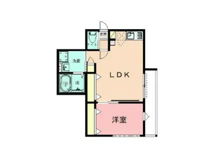 リヒト根岸(1LDK/3階)の間取り写真